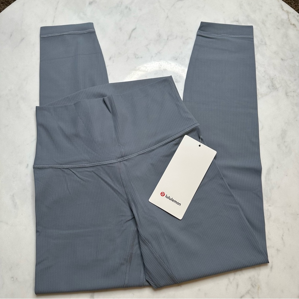 Lululemon Align Ribbed HR Pant 25” - Belgian Blue - Picture 2 of 4